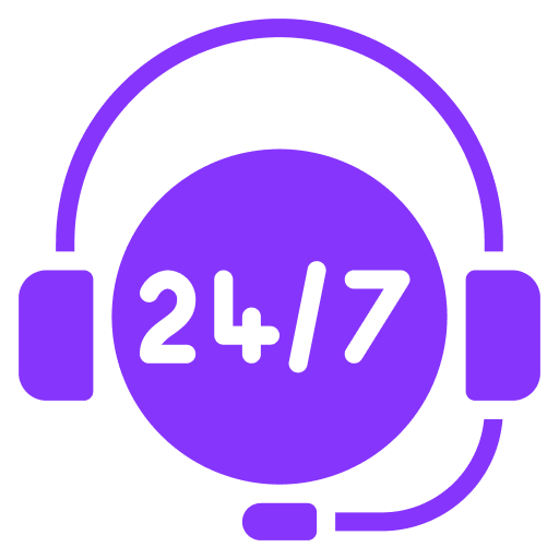 دعم ومساعدة على مدار الساعة